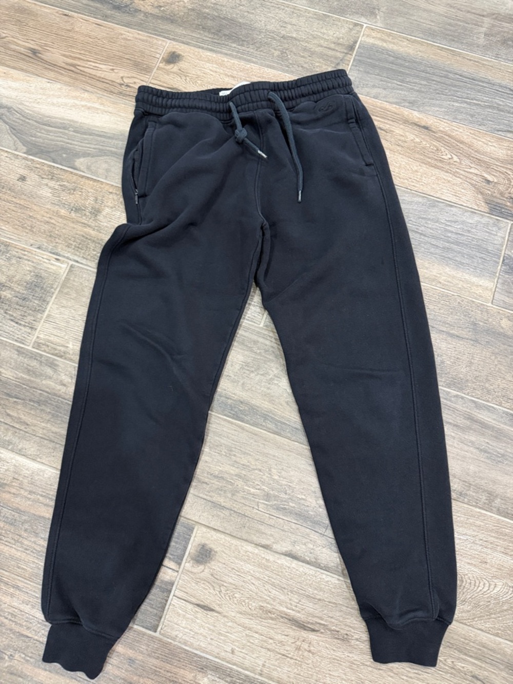 Hollister Black Ribbed Jogger Waistband